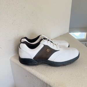 FOOTJOY‎ GREENJOY FJ Originals Men Golf Shoes White/Brown L SIZE 13
